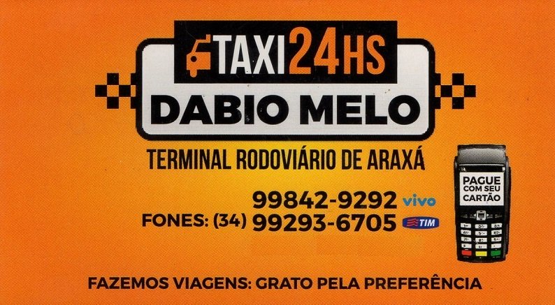 DABIO MELO TÁXI 24 HORAS EM ARAXÁ