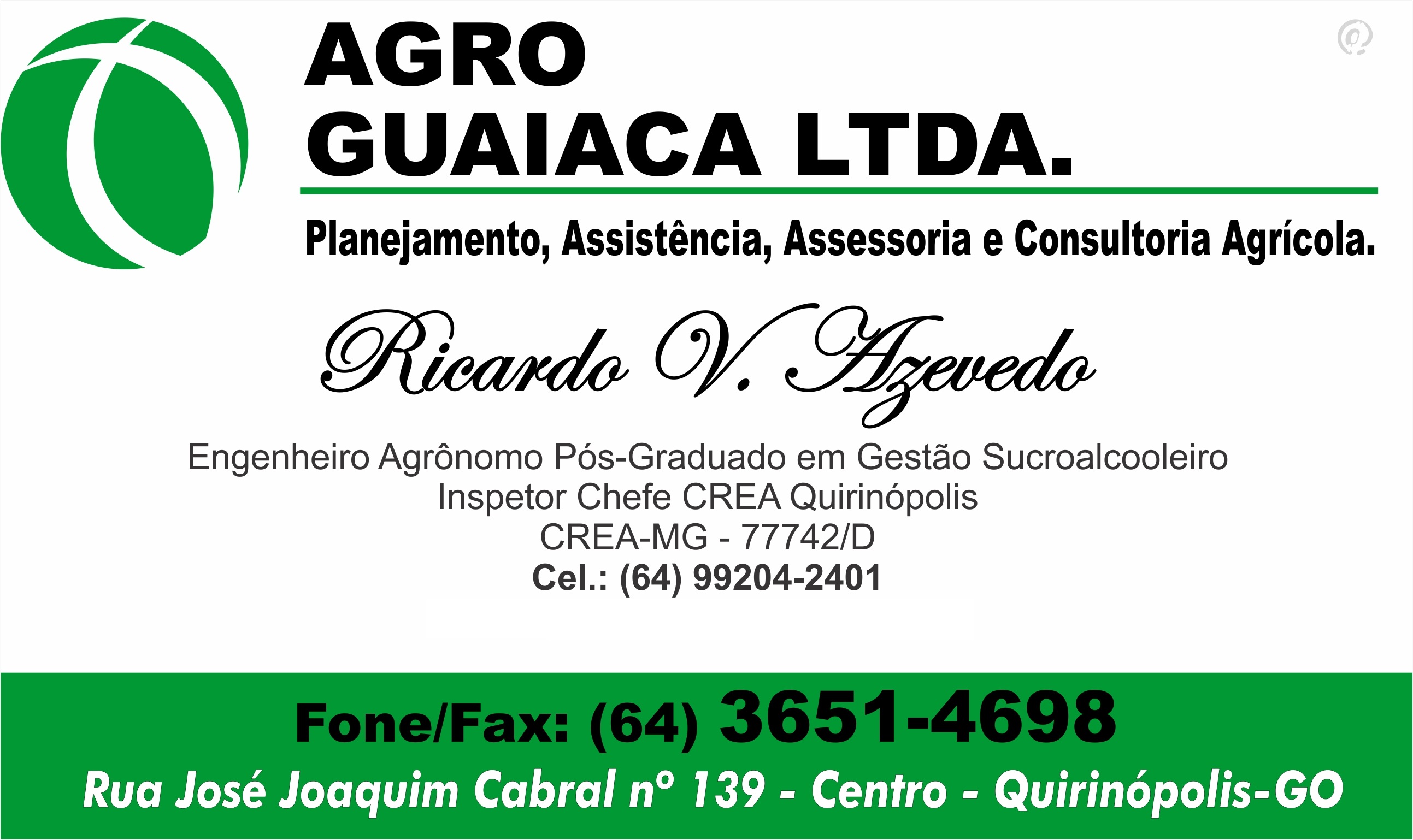 AGRO GUAIACA - PLANEJAMENTO AGRÍCOLA EM QUIRINÓPOLIS