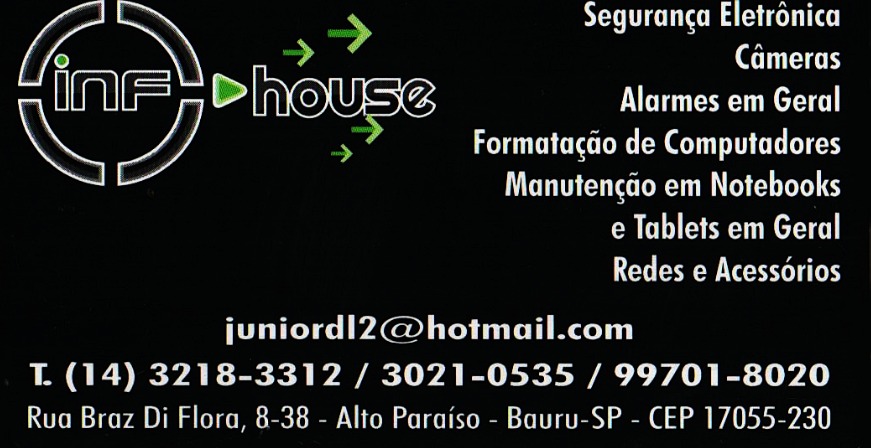INF HOUSE AUTOMAÇÃO COMERCIAL E RESIDENCIAL EM BAURU 