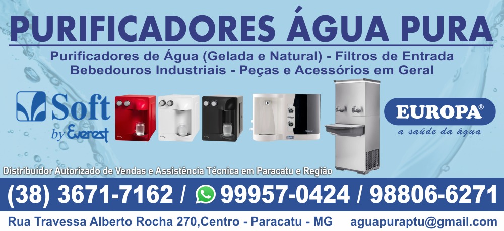 ÁGUA PURA PURIFICADORES EM PARACATU