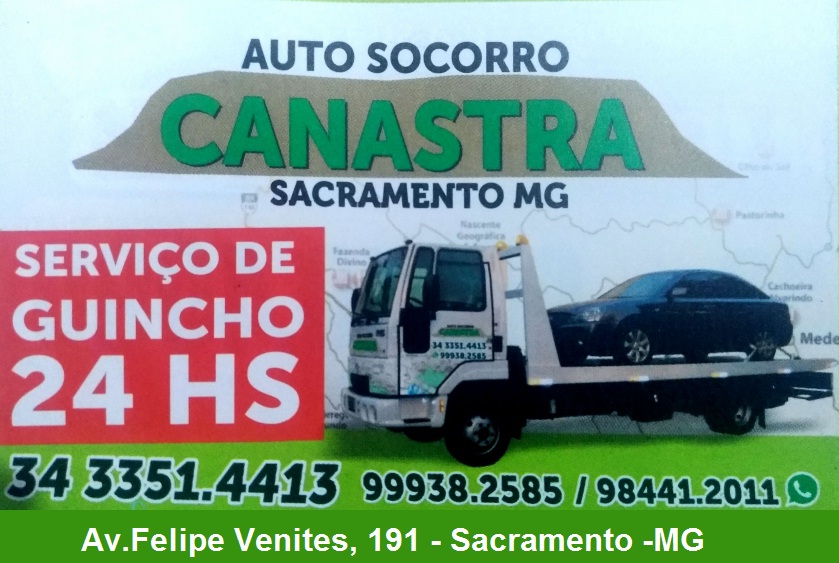 CANASTRA AUTO SOCORRO - GUINCHO 24 HORAS EM SACRAMENTO