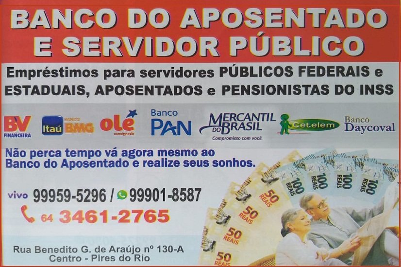 BANCO DO APOSENTADO E SERVIDOR PÚBLICO EM PIRES DO RIO 