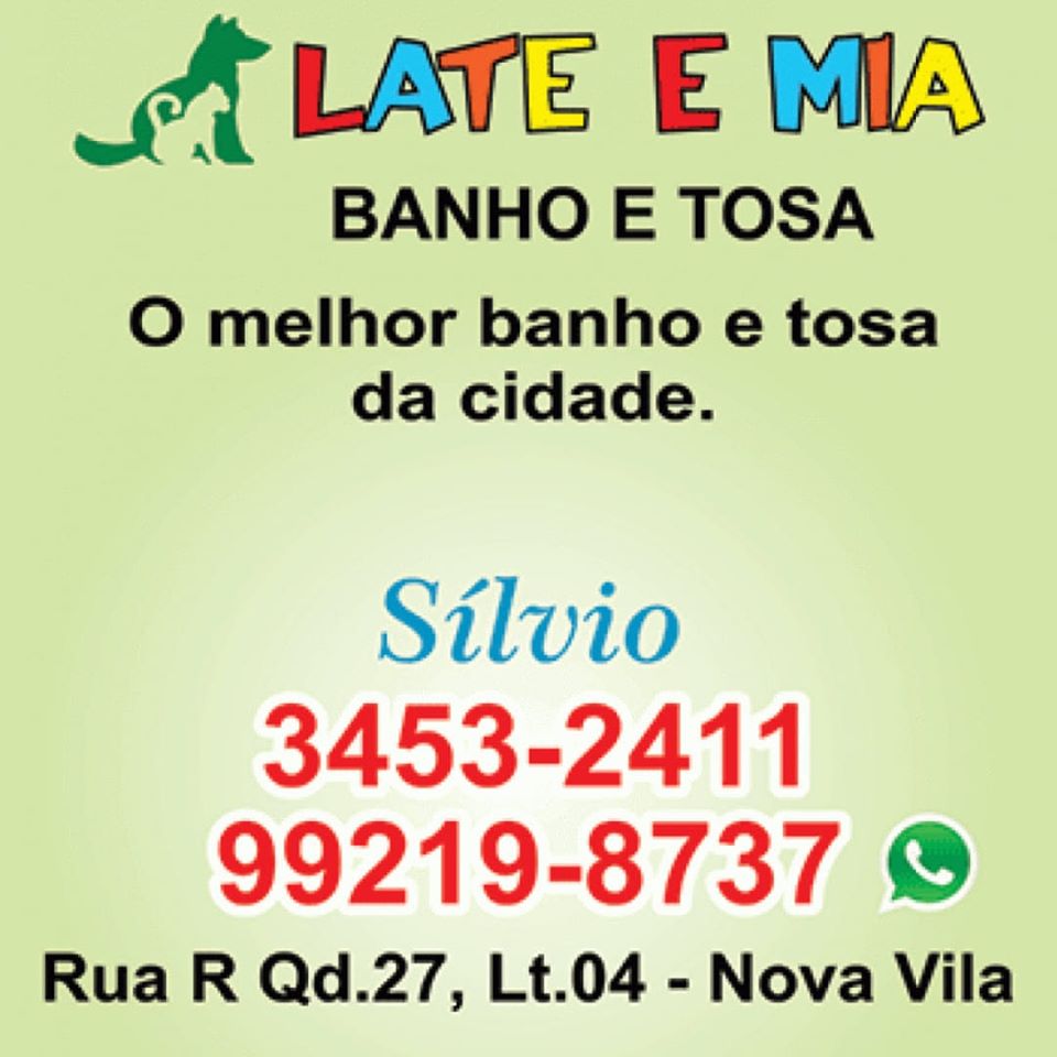 LATE E MIA BANHO E TOSA EM CALDAS NOVAS