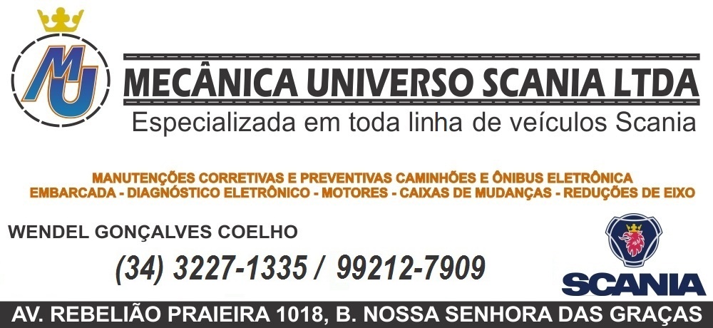 MECÂNICA UNIVERSO - MECÂNICA SCÂNIA EM UBERLÂNDIA