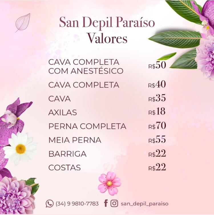 San Depil Paraíso - Depilação Feminina em Uberlândia