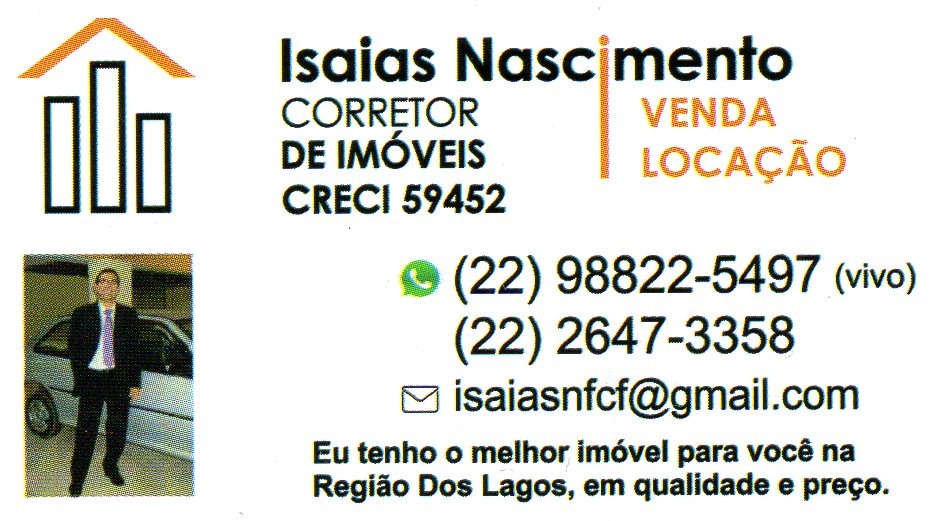 ISAÍAS NASCIMENTO - CORRETOR DE IMÓVEIS EM CABO FRIO RJ