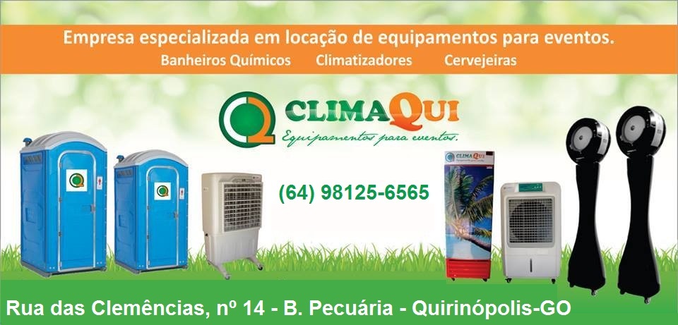 CLIMAQUÍ - LOCAÇÃO DE EQUIPAMENTOS EM QUIRINÓPOLIS