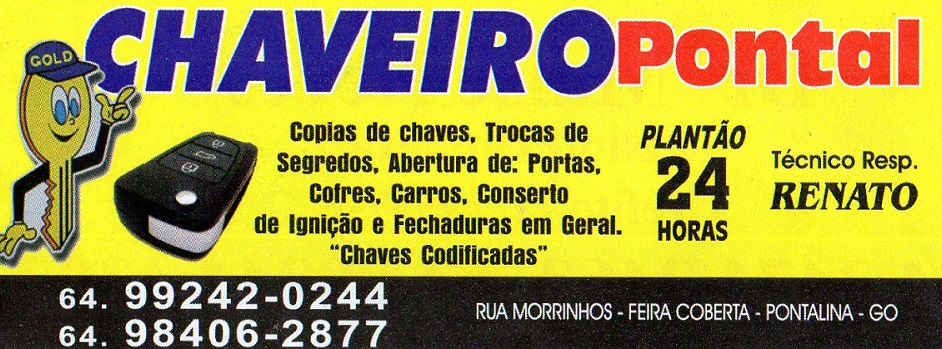 CHAVEIRO PONTAL - CHAVEIRO 24 HORAS EM PONTALINA
