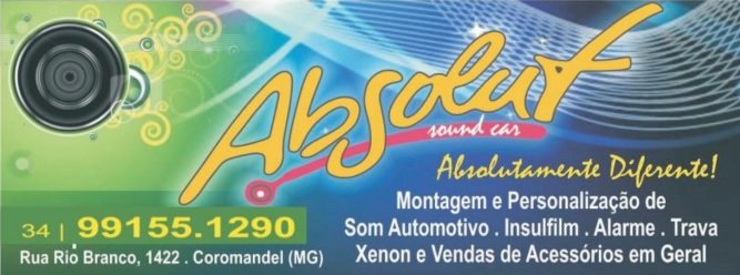 ABSOLUT SOUND CAR - SOM AUTOMOTIVO EM COROMANDEL