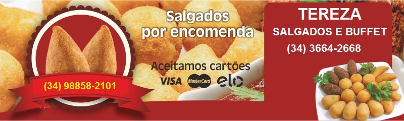TEREZA SALGADOS PARA FESTAS E BUFFET INFANTIL EM ARAXÁ