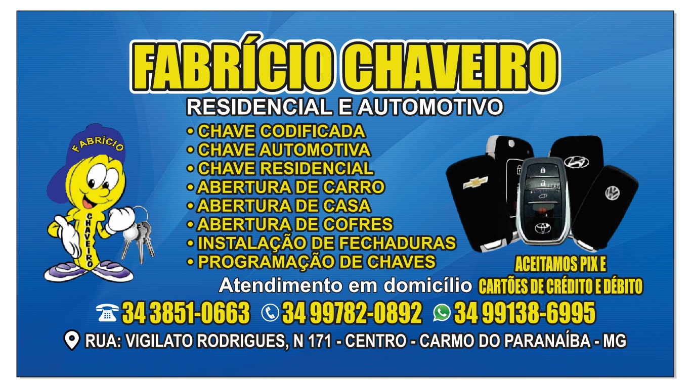 FABRÍCIO CHAVEIRO MÓVEL EM CARMO DO PARANAÍBA